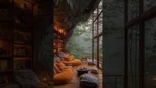 Raindrop Hideaway Cozy Cabin Warm Bed and Pouring Rain Comfort peace peacefulmusic [upl. by Inoek]