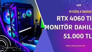 4060 TI 51000 ₺ Monitör Dahil Bilgisayar  Pc Toplama Sihirbazı 14 bölüm [upl. by Banquer]