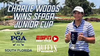 Charlie Woods Wins the SFPGA Junior Cup  Junior Golf [upl. by Llerihs]