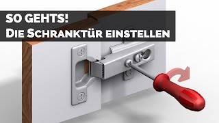 Schrank Scharnier einstellen [upl. by Nibroc]