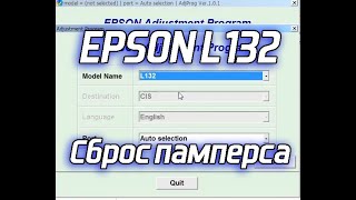 Epson L132 Сброс памперса Adjustment Program [upl. by Ledniahs460]