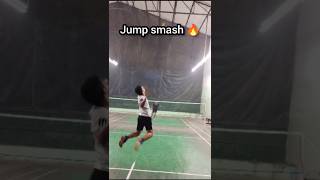 Badminton Jump Smash 🔥 badmintonsquadindia shorts [upl. by Gnok]