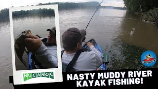 Nasty Muddy River Kayak Fishing bassfishing kayakfishing kayakbassfishing [upl. by Eniger]