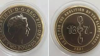 UK 2007 Abolition of the Slave Trade £2 Coin WORTH [upl. by Notlrak]