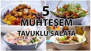 5 Mükemmel Tavuklu Salata Tarifi  Ev Yapımı Harika Salata Tarifleri  Yapyecom [upl. by Ecnerwal]