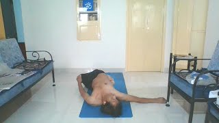 Restorative Yoga  Reclining Spine Twist English Version [upl. by Ylehsa]