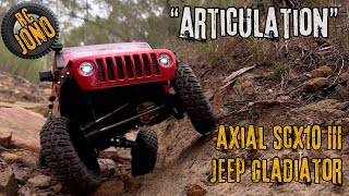 Axial SCX10 III Jeep Gladiator 110 Scale Rock Crawler  Scale Trail Run and Rock Crawling Run Video [upl. by Werda926]