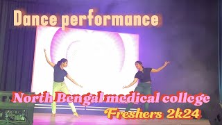 Dance performance of freshers in NBMC  Freshers 2k24  Aritri Raha and Camelia Das [upl. by Eissat]