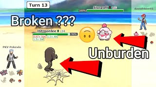 The Power of Unburden Pokemon Showdown Random Battles High Ladder [upl. by Akeyla]