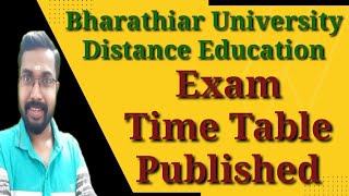 Bharathiar University Distance Education Exam Time Table PublishedKCS Classes [upl. by Hullda]