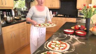 Recipe Artisan Pizza Part 3 Adding Toppings and Placing 3 Pizzas [upl. by Lletnahs272]