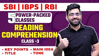 Class3 Reading Comprehension Set 3  Target SBI IBPS RBI  Tarun Grover [upl. by Yblocaj127]