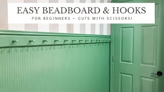 Easy DIY Beadboard alternative With Hooks  Cuts With Scissors  For Beginners [upl. by Lebasy]