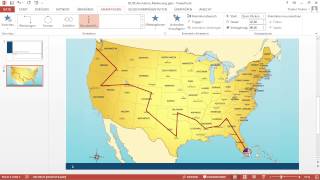 Multimedia einsetzen in PowerPoint 2013 Tutorial Entlang einer Route animieren video2braincom [upl. by Keane]