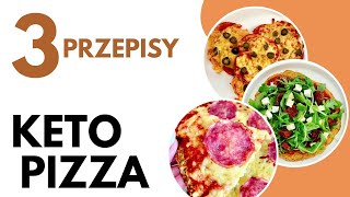 Pizza bez mąki 3 proste przepisy na KETO pizzę [upl. by Ahsaela]