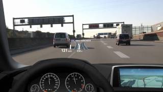 BMW 6 Series Head Up Display  Navigation [upl. by Swanhildas]