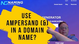 Can You Use An Ampersand Symbol In A Domain Name By NamingGeneratorcom Free Domain Name Generator [upl. by Tur]