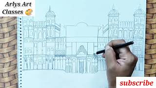 Janakpuri Temple Nepal sketch [upl. by Assirek]