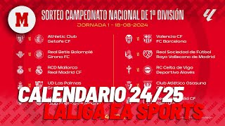 Sorteo del calendario de LaLiga Mbappé debutará en Mallorca y ValenciaBarça para empezar I MARCA [upl. by Loos200]