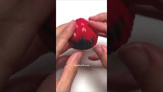 How to crochet a strawberry [upl. by Yclehc444]