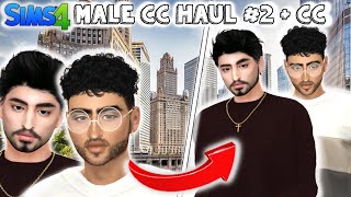 Male CC Haul 2  Sims 4 CAS  CC Folder amp Sims Download [upl. by Akkinahs]