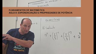 Aula 8 EXPONENCIAÇÃO E PROPRIEDADES DE POTÊNCIA [upl. by Constantino]