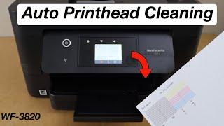 Epson WF3820 Printhead Cleaning Auto Method [upl. by Yetak]