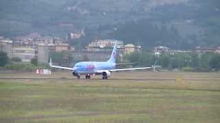 Jetairfly Boeing 7378K5 OOJAF  Take off from Florence HD [upl. by Ronna]