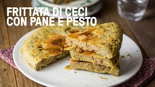 Frittata di ceci con pane e pesto di basilico vegan [upl. by Hanad]