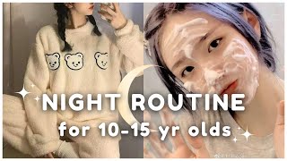 1015 year olds after school night routine 🌙  step by step [upl. by Haodnanehs284]