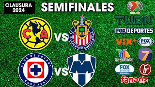 FECHAS HORARIOS Y CANALES PARA LAS SEMIFINALES DE LA LIGA MX CLAUSURA 2024 [upl. by Schlicher703]