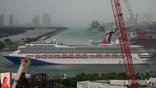 Port of Miami  Cruiseship Sailaways after Hurricane Milton  LIVE Replay [upl. by Allets]