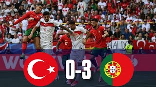 TÜRKİYE 0  3 PORTEKİZ I MAÇ ÖZETİ  EURO 2024 [upl. by Earased]