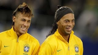 Ronaldinho e Neymar Jogando Juntos na Seleção Brasileira HD  Futebol ● Skills [upl. by Otrebor]