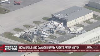 Immense Hanger Damage Albert Whitted Airport in St Petersburg Florida After Hurricane Milton [upl. by Nodnart583]