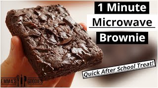 1 Minute Microwave BROWNIE  The EASIEST Chocolate Brownie Recipe [upl. by Roxy]