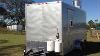 New 2013 7x16 Tandem Axle Concession Trailer Silverfrost [upl. by Eidissac]