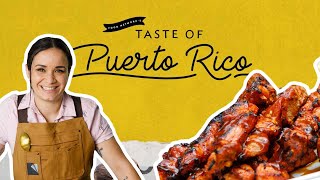 Get a Taste of Puerto Rico Pinchos with Chef Yia Medina  Food Network [upl. by Licht]