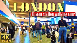 London Euston station walking tour  Euston tube station  4K [upl. by Nodyl]