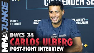 Israel Adesanya teammate Carlos Ulberg earns UFC deal  DWCS 34 postfight interview [upl. by Aryan36]