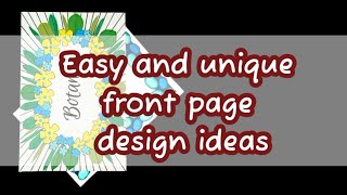 Two amazing front page design for school project file  Unique and easy front page design ideas [upl. by Tremml193]