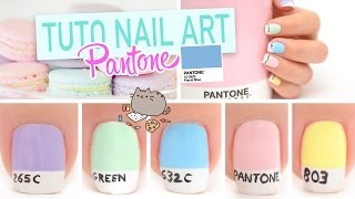 Tuto Nail art Facile ♡ Pantone  une version sans matériel spécifique [upl. by Vashtee]