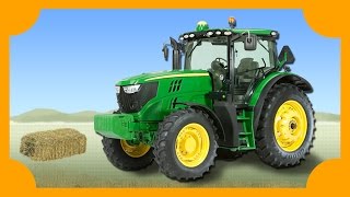 Tractors Working on the Farm  Machines for Kids [upl. by Adnahs]