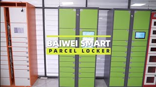 Outdoor indoor smart parcel delivery locker drop off and pick up oprtation for courier access [upl. by Killoran]