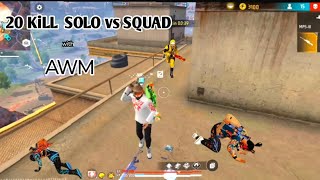 SOLO vs SQUAD AWM MP5 Kalahari map  video mobile player 208 [upl. by Lodhia]