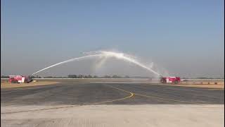 preparation for the welcome first flight at Noida International Airport [upl. by Yrolg]