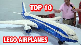 Top 10 Epic LEGO Airplanes [upl. by Enayd980]