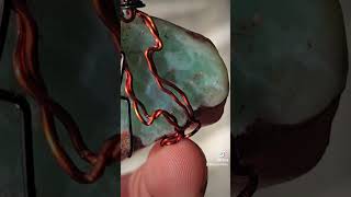 Polished larimar with copper flecks flashing [upl. by Perseus885]