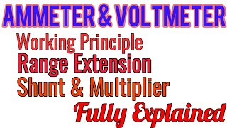 Ammeter and Voltmeter Its RANGE EXTENSION [upl. by Winebaum]