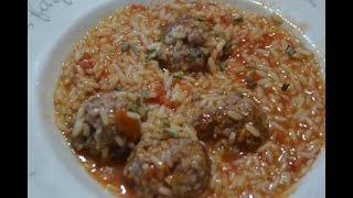 Riz boulettes farce recette cookeo [upl. by Augustina]